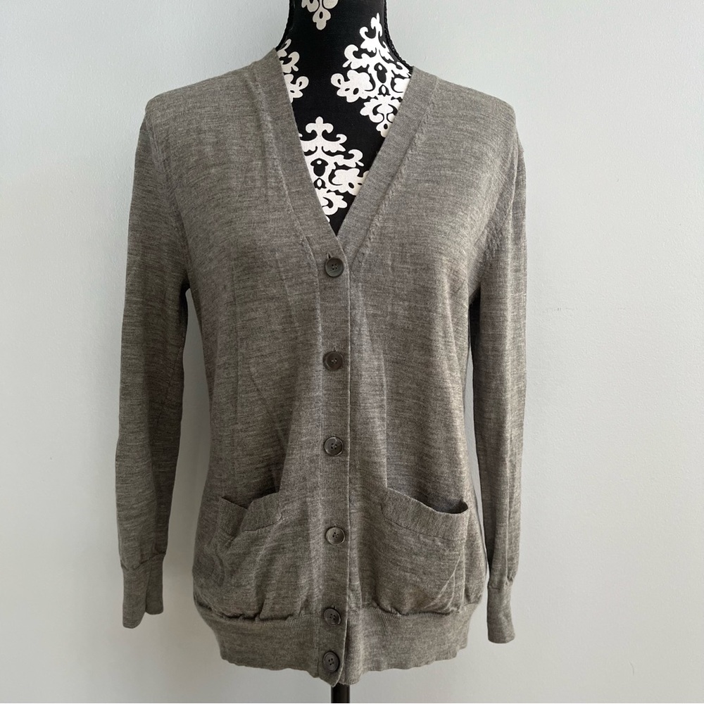 J. Crew Women's Merino Wool Cardigan Size XS Academia Normcore Neutral Career